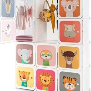 Costzon Cartoon Kids' Modular Closet