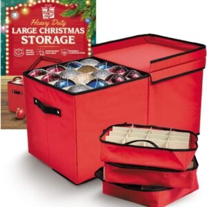 Holiday Cheer Christmas Ornament Storage