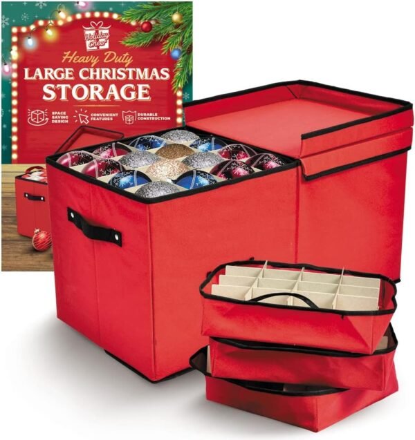 Holiday Cheer Christmas Ornament Storage